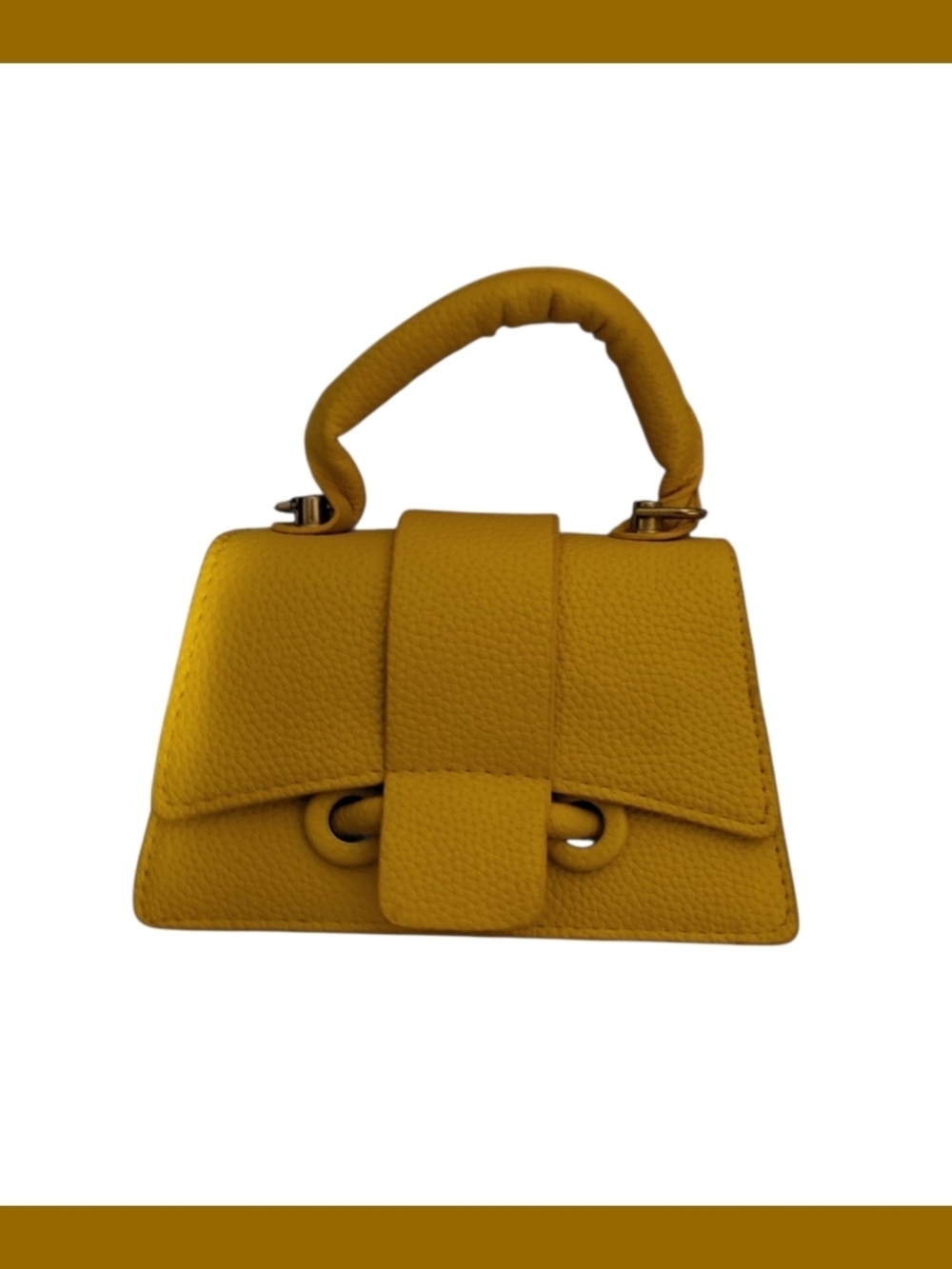 SHEIN Mustard Yellow Mini Top-Handle Bag
